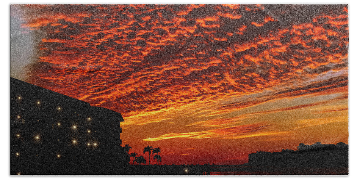 Coast Bath Towel featuring the photograph Marco Sunset No.9 by Mark Myhaver
