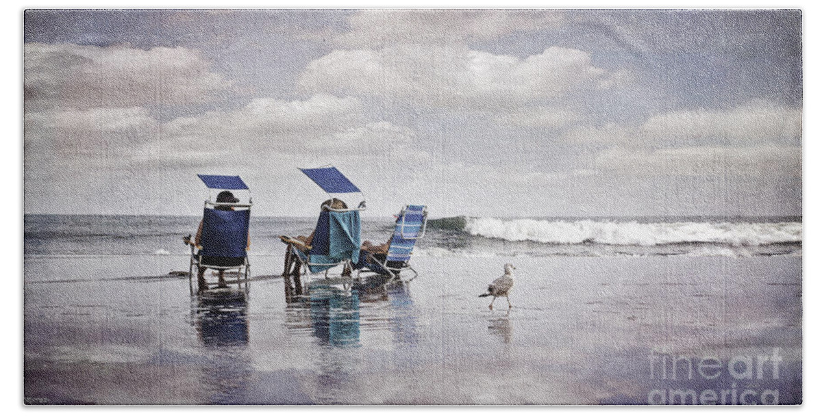 Water Hand Towel featuring the photograph Margate Beach Relaxation by Alissa Beth Photography
