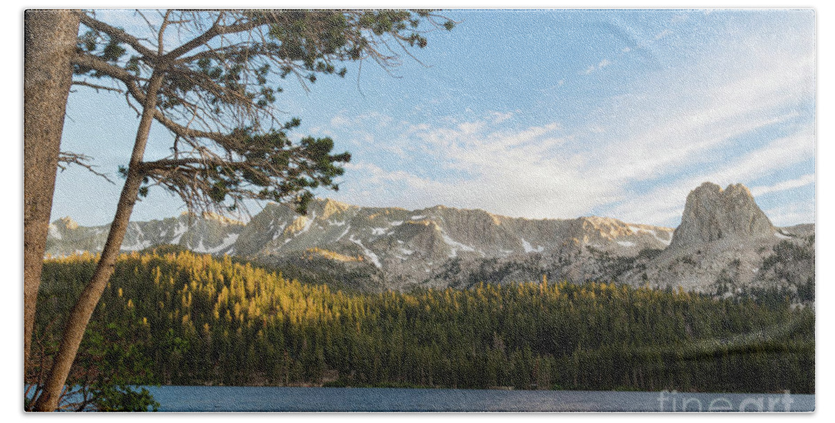 Trees Bath Towel featuring the photograph Marry Lake by Brandon Bonafede