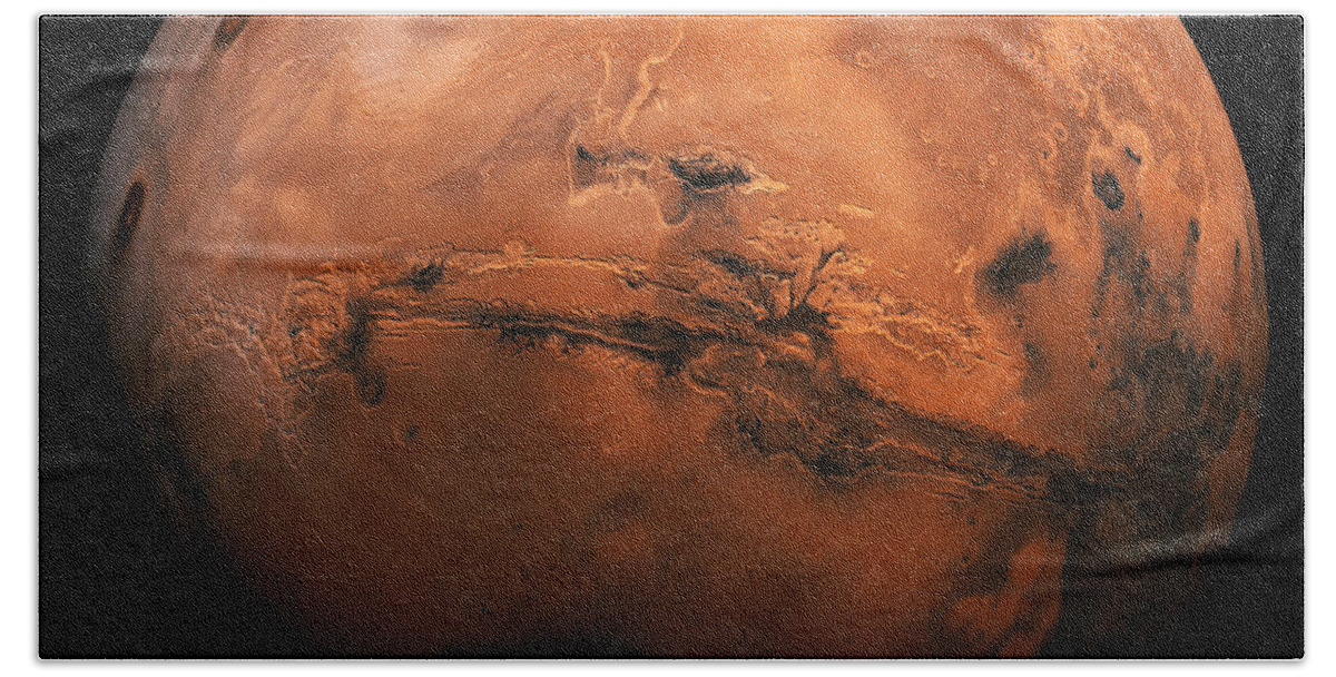 Nasa Bath Towel featuring the photograph Mars The Red Planet by Edward Fielding