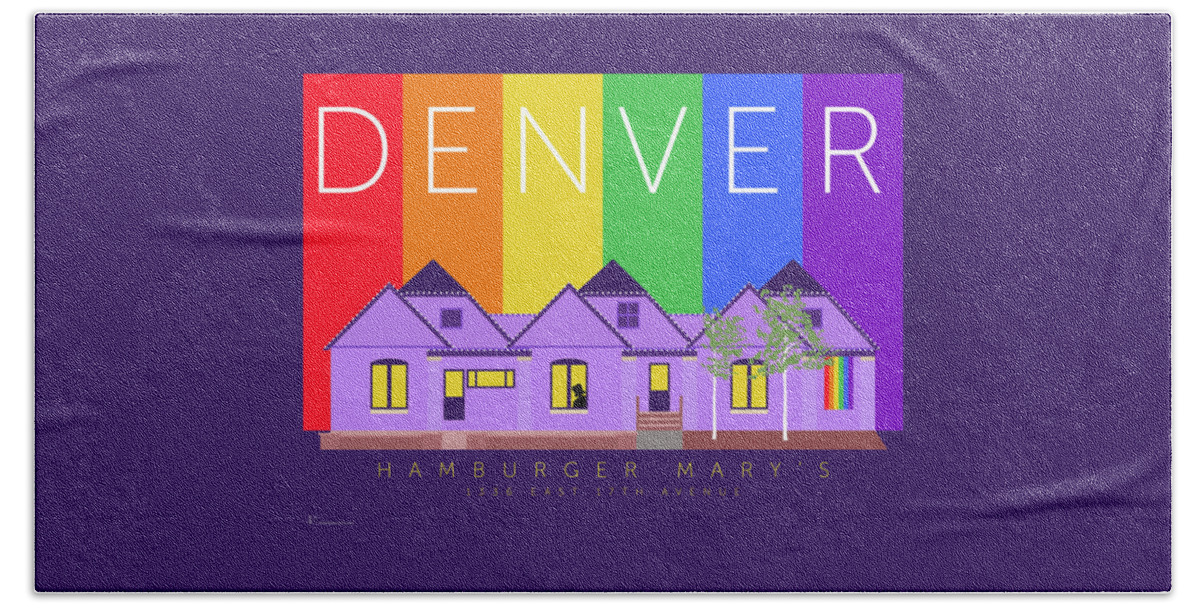 Hamburger Hand Towel featuring the digital art Mary's Rainbow by Sam Brennan