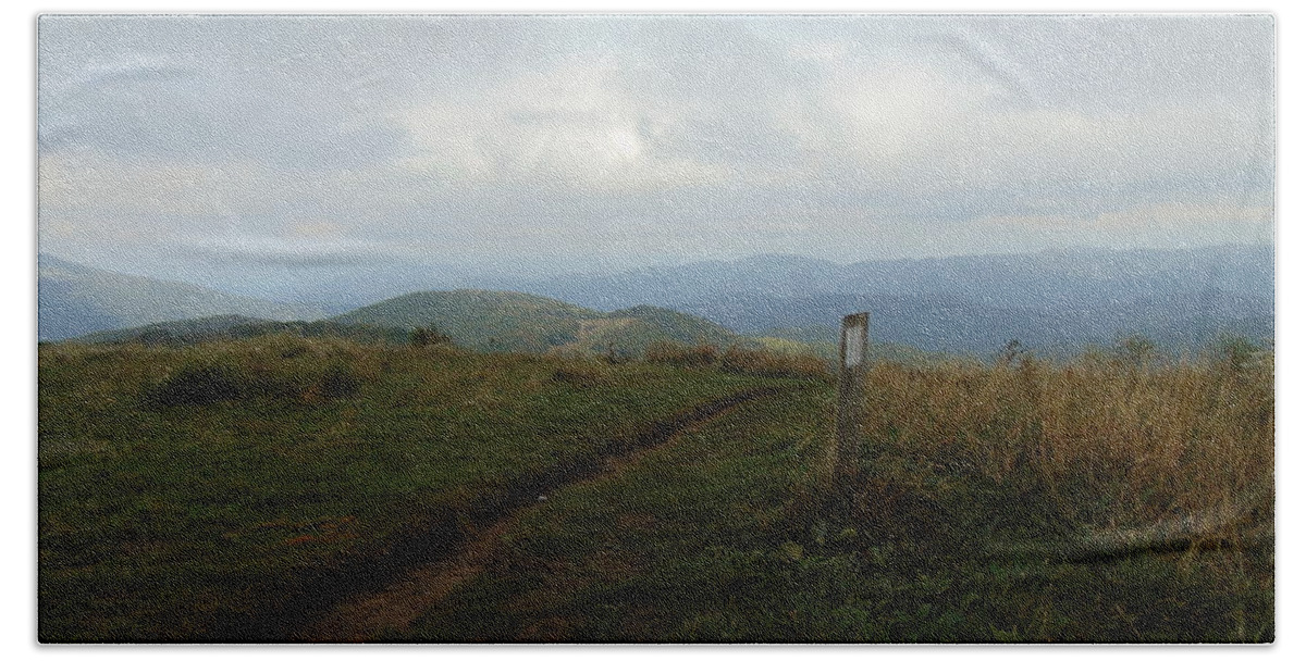 Appalachian Trail Hand Towel featuring the photograph Max Patch by Richie Parks