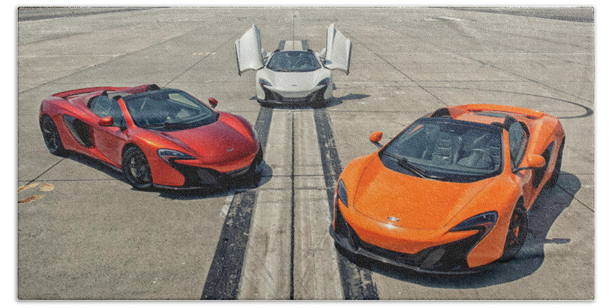 Mclaren Hand Towel featuring the photograph #McLaren #650S #Party by ItzKirb Photography