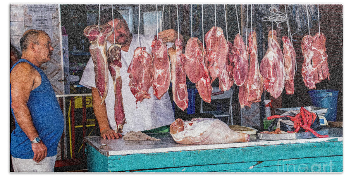 Meat Market Bath Towel featuring the photograph Meat Market in the Favala of Rio by Robert Bolla