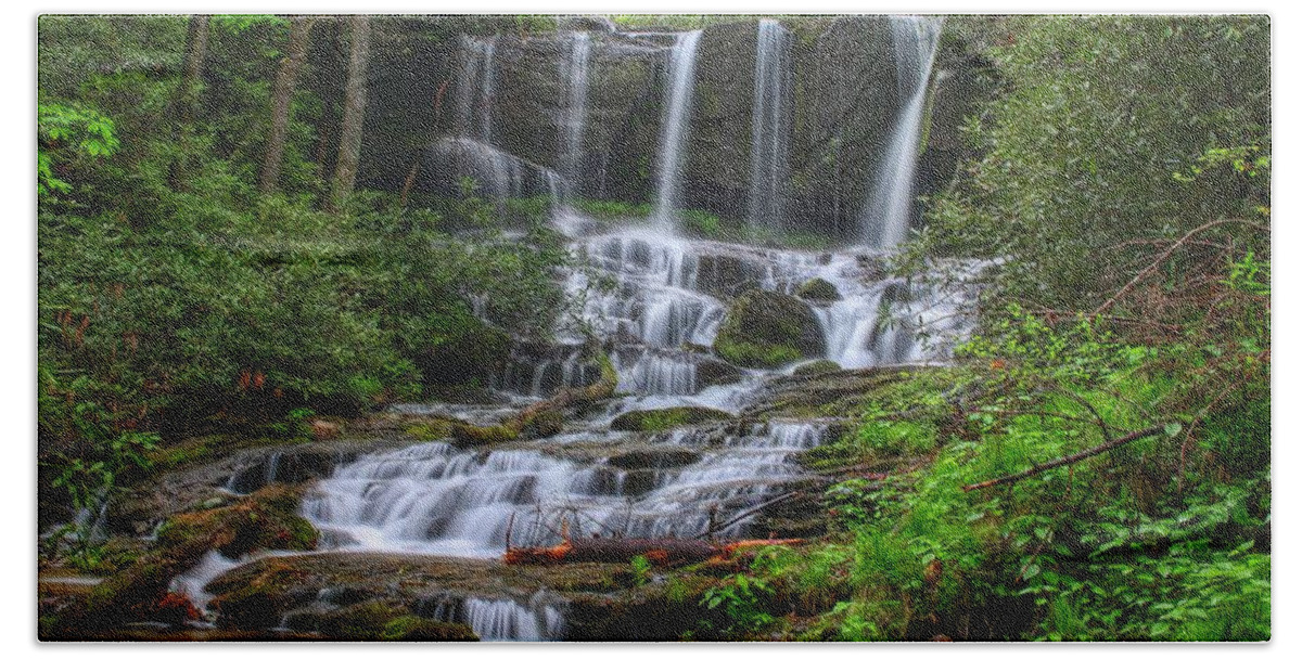 Waterfalls Hand Towel featuring the photograph Meet Virginia...in South Carolina by Chris Berrier
