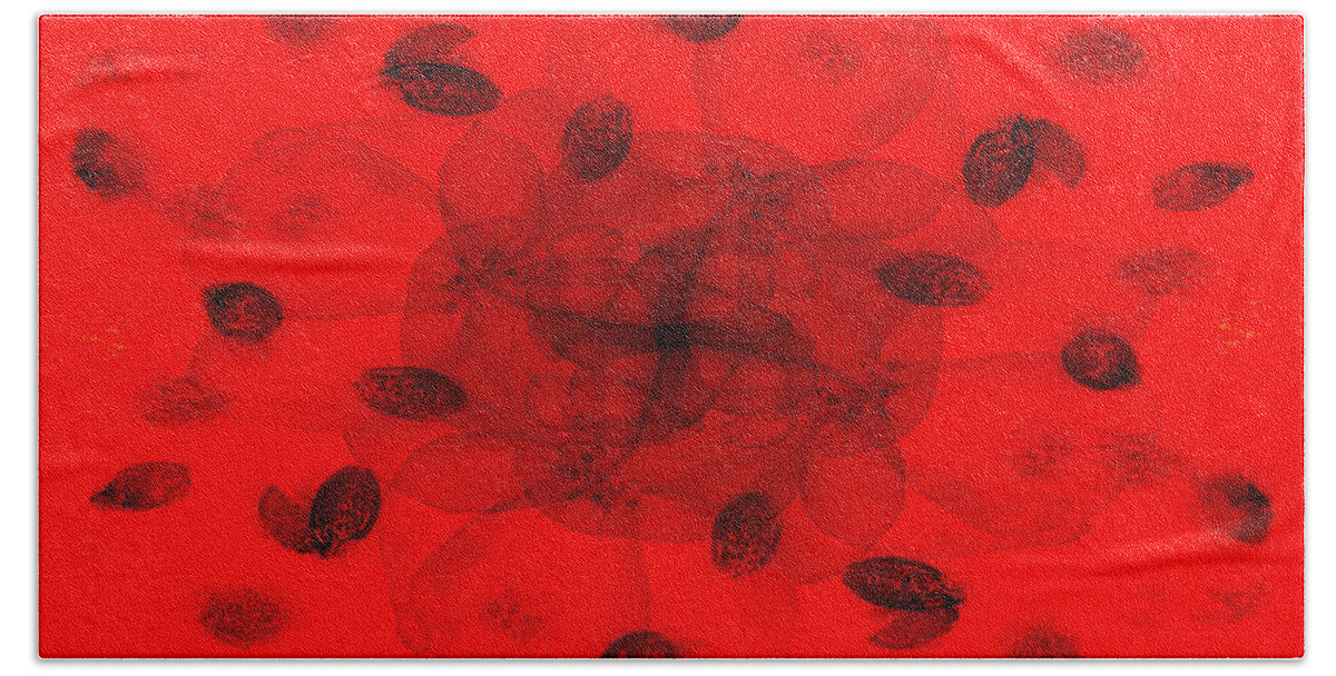 Abstract Hand Towel featuring the photograph Melon by Matt Cegelis