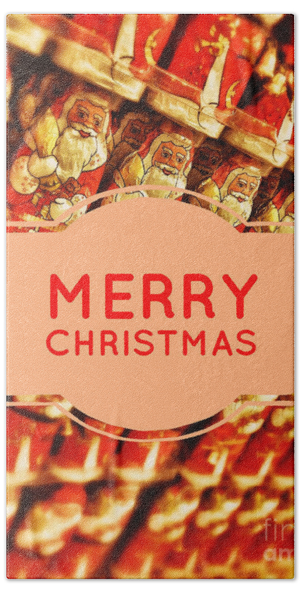 Christmas Hand Towel featuring the photograph Merry Christmas Card by Edward Fielding