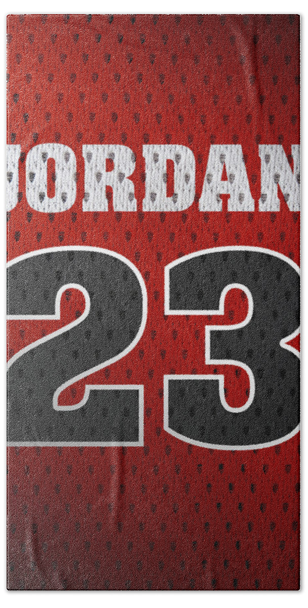 Michael Jordan Chicago Bulls Retro Vintage Jersey Closeup Graphic Design  Bath Towel by Design Turnpike - Fine Art America