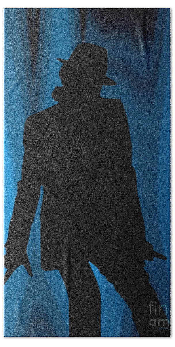 Male Portraits Hand Towel featuring the digital art Michael by Walter Neal