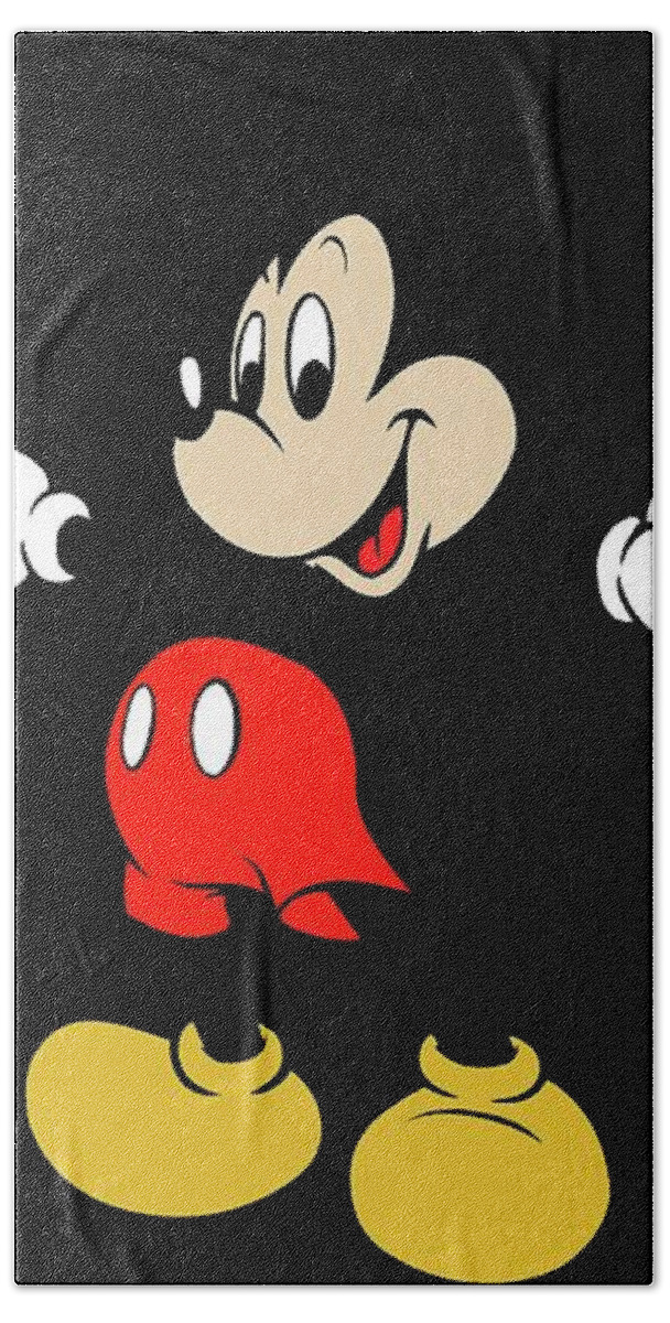 Mickey Bath Towel featuring the digital art Mickey by Movie Poster Prints