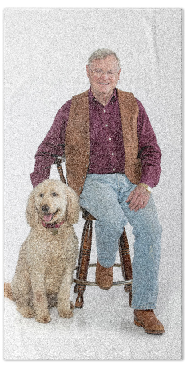 Dog Hand Towel featuring the photograph Mike Millie 01 by M K Miller