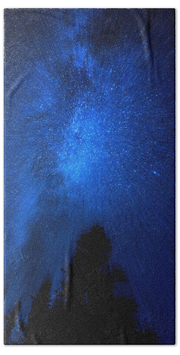 Milkyway Bath Towel featuring the digital art Milky Way Zoom by Pelo Blanco Photo