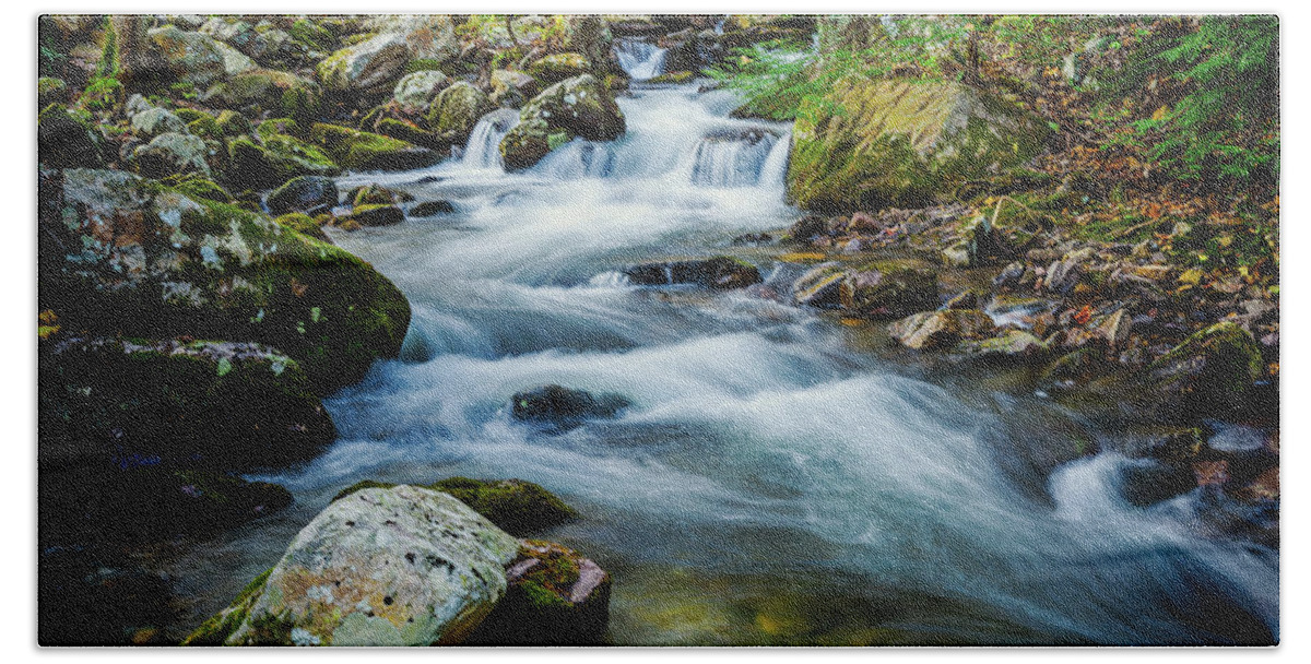 Landscape Hand Towel featuring the photograph Mill Creek in Fall #3 by Joe Shrader