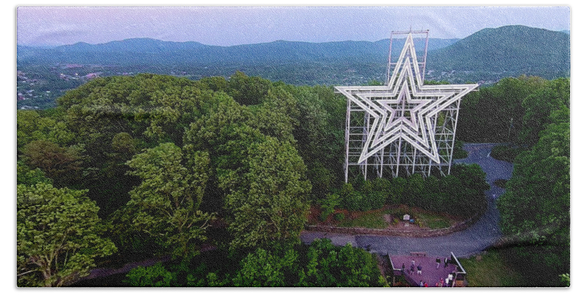 Mill Mountain Bath Towel featuring the photograph Mill Mountain 2 by Star City SkyCams