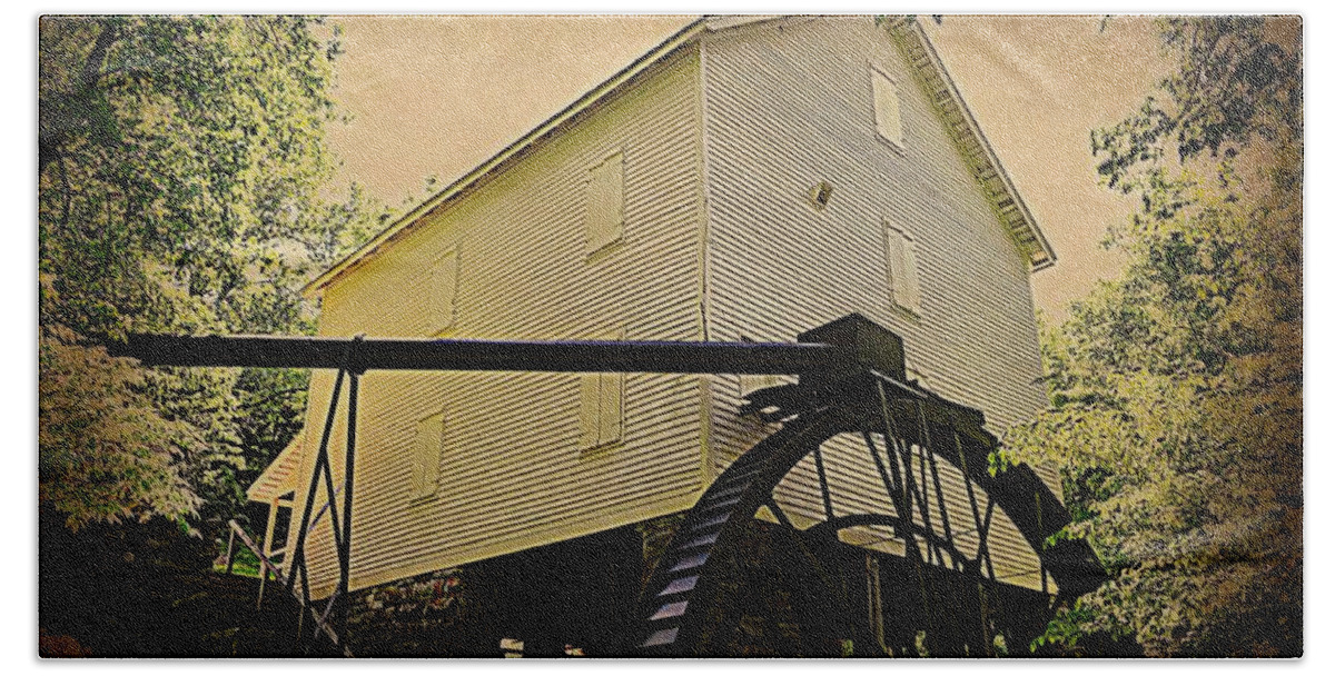  Hand Towel featuring the photograph Mill Springs GristMill, Monticello, KentuckY by Stacie Siemsen