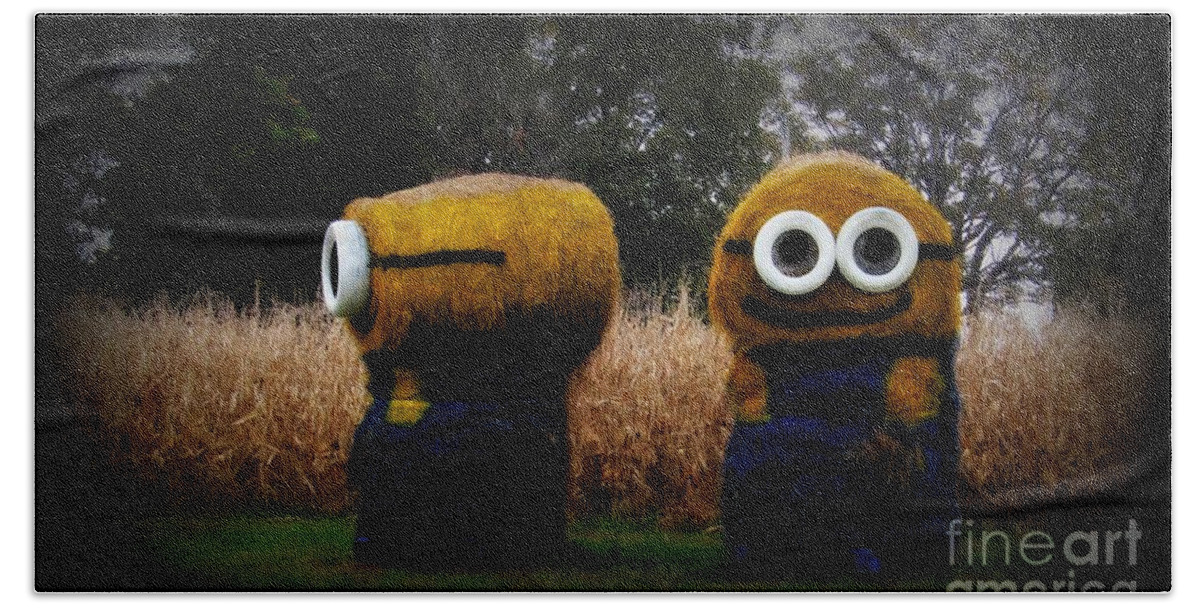  Bath Towel featuring the photograph Minions 2 by Kelly Awad