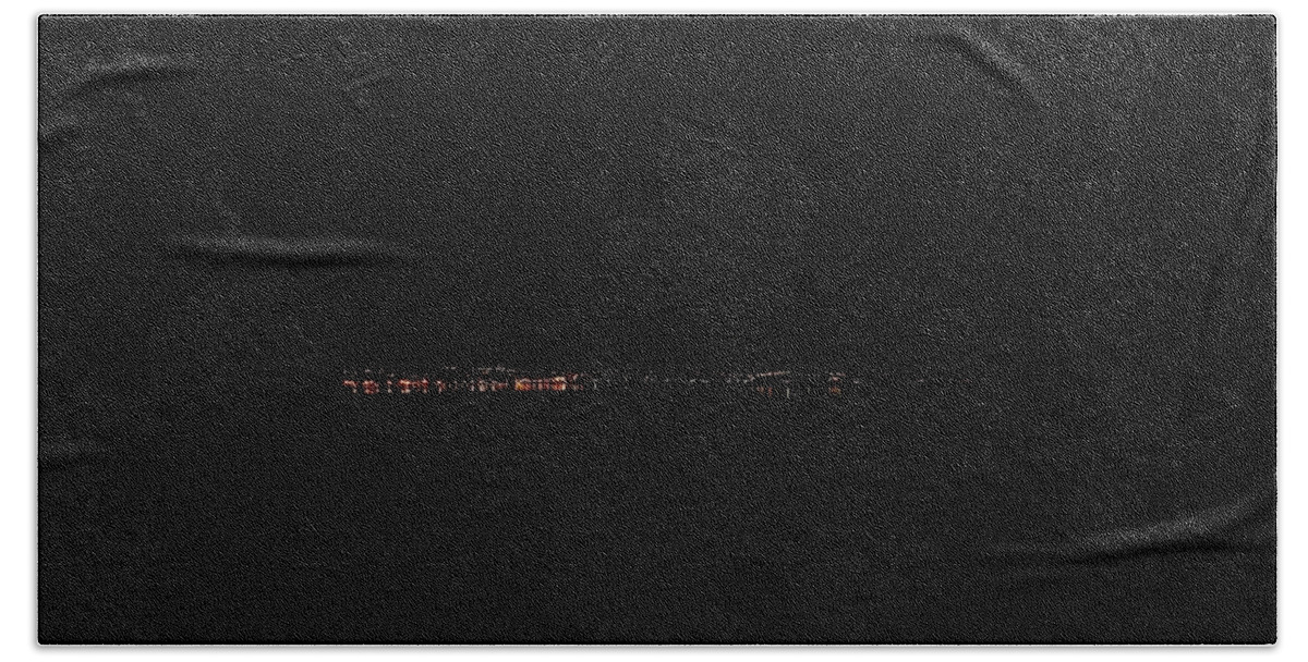 Skyline Bath Towel featuring the photograph Mission Bay Lights by Annie Walczyk