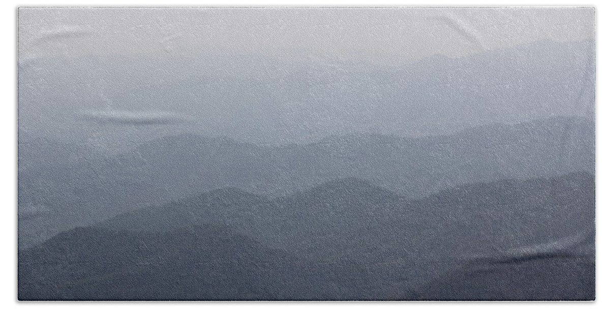  Misty Mountains Hand Towel featuring the photograph Misty Mountains by Allen Nice-Webb