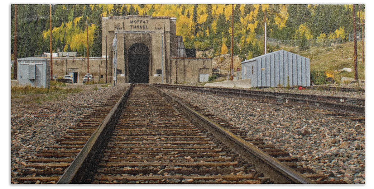 Railroad Hand Towel featuring the photograph Moffat Tunnel by Farol Tomson
