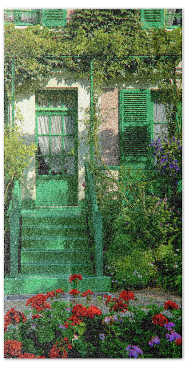 Monet Bath Towel featuring the photograph Monet's House by Rebekah Zivicki