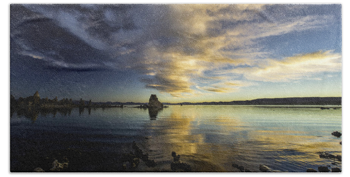 California Hand Towel featuring the photograph Mono Lake Sunrise by Timothy Hacker