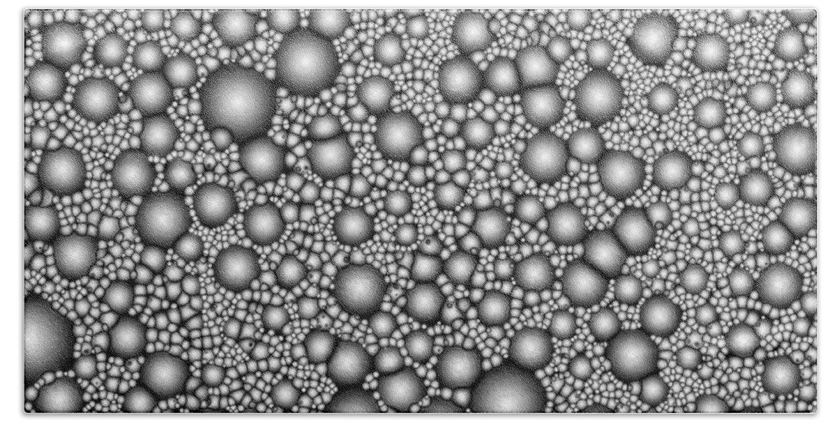 Cluster Bath Towel featuring the digital art Monochrome Macro Cluster by Phil Perkins