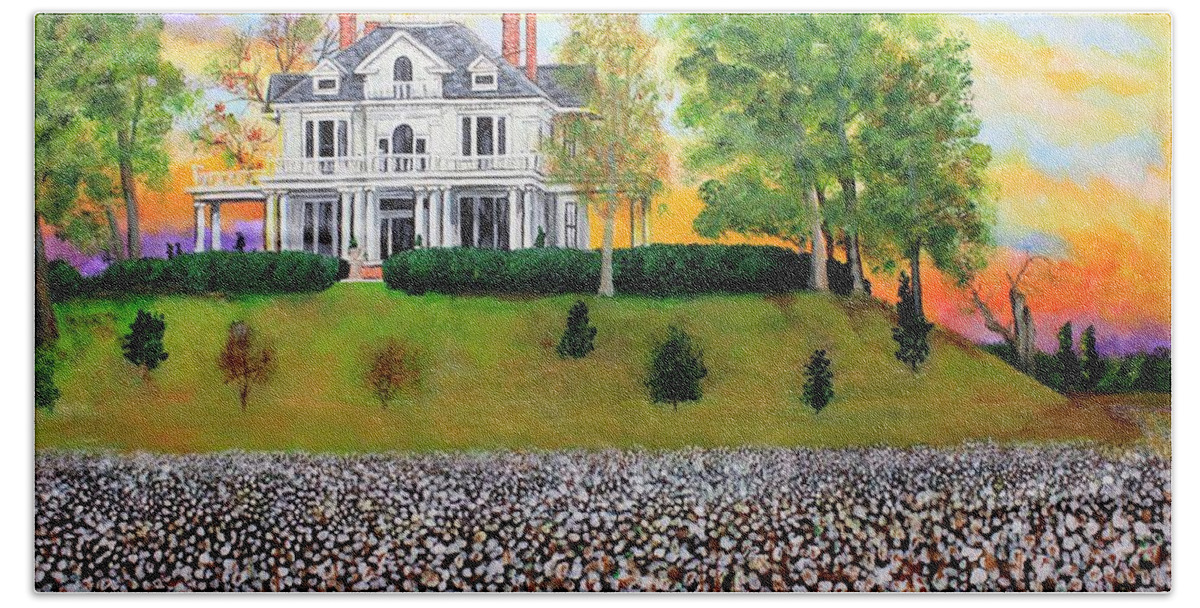 Mont Helena Bath Towel featuring the painting Mont Helena near Rolling Fork MS by Karl Wagner