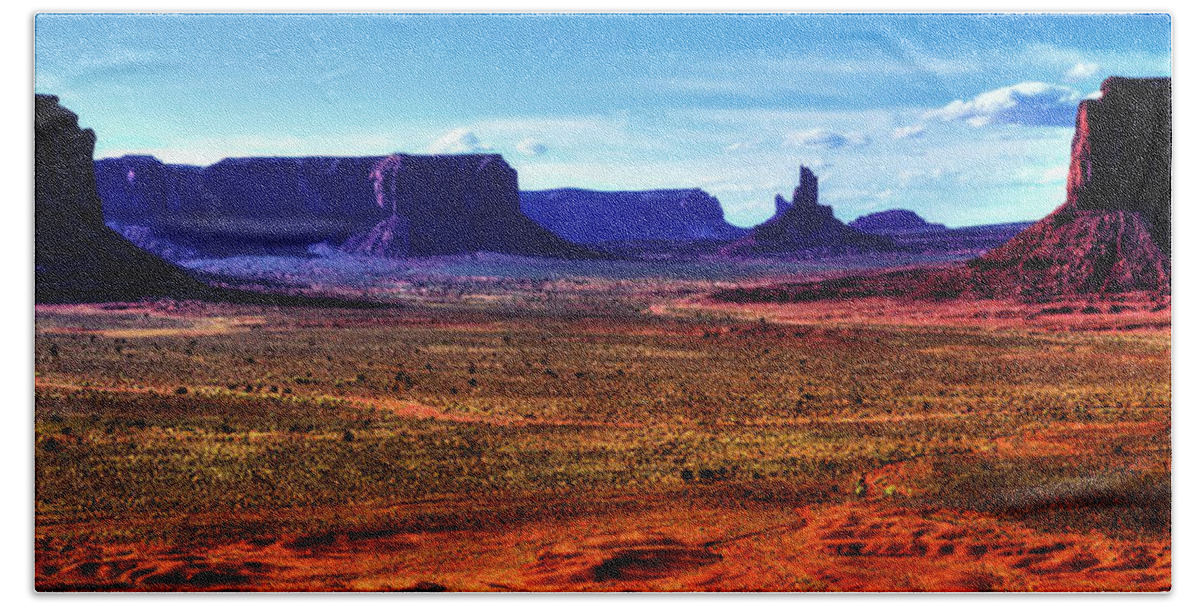 Arizona Bath Towel featuring the photograph Monument Valley Views No. 5 by Roger Passman