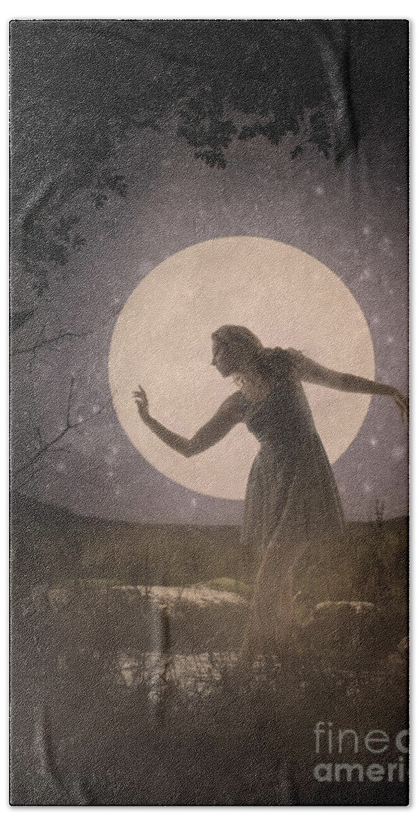 Moon Hand Towel featuring the photograph Moon Dance 001 by Clayton Bastiani
