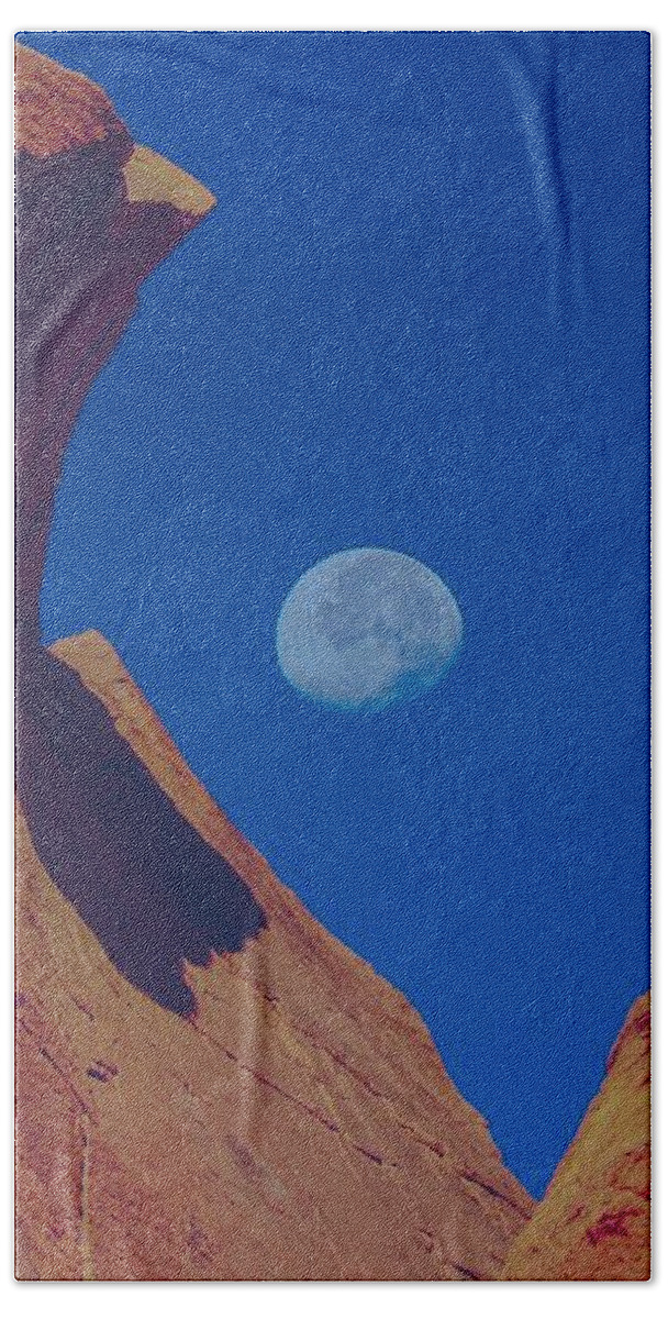 Moon Bath Towel featuring the photograph Moonscape by Carl Moore