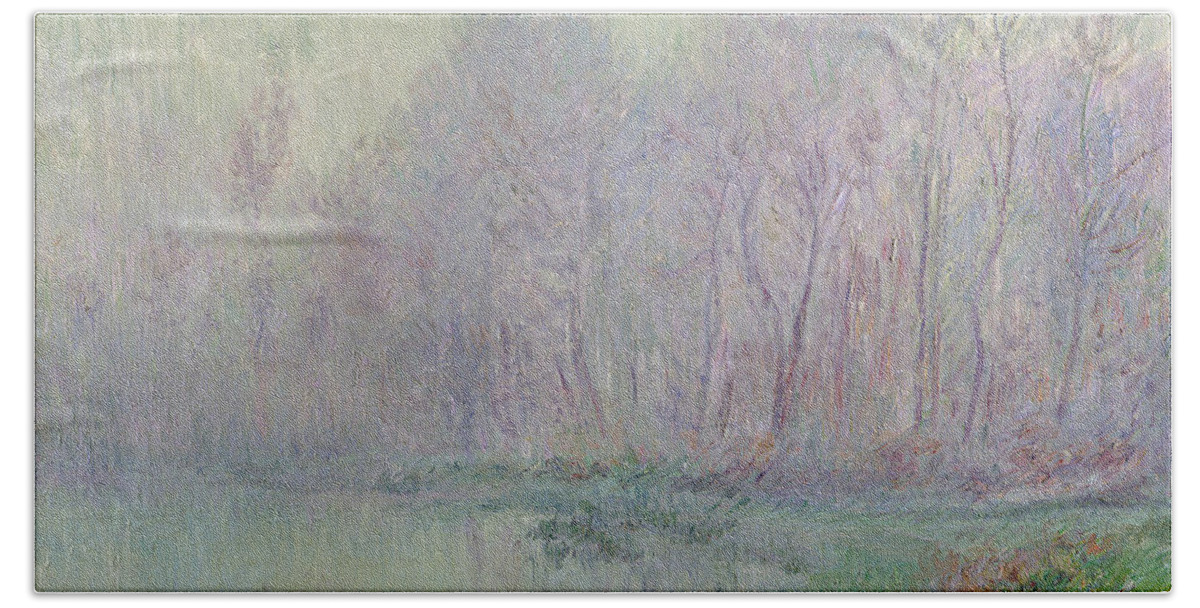 Morning Bath Towel featuring the painting Morning Mist by Gustave Loiseau