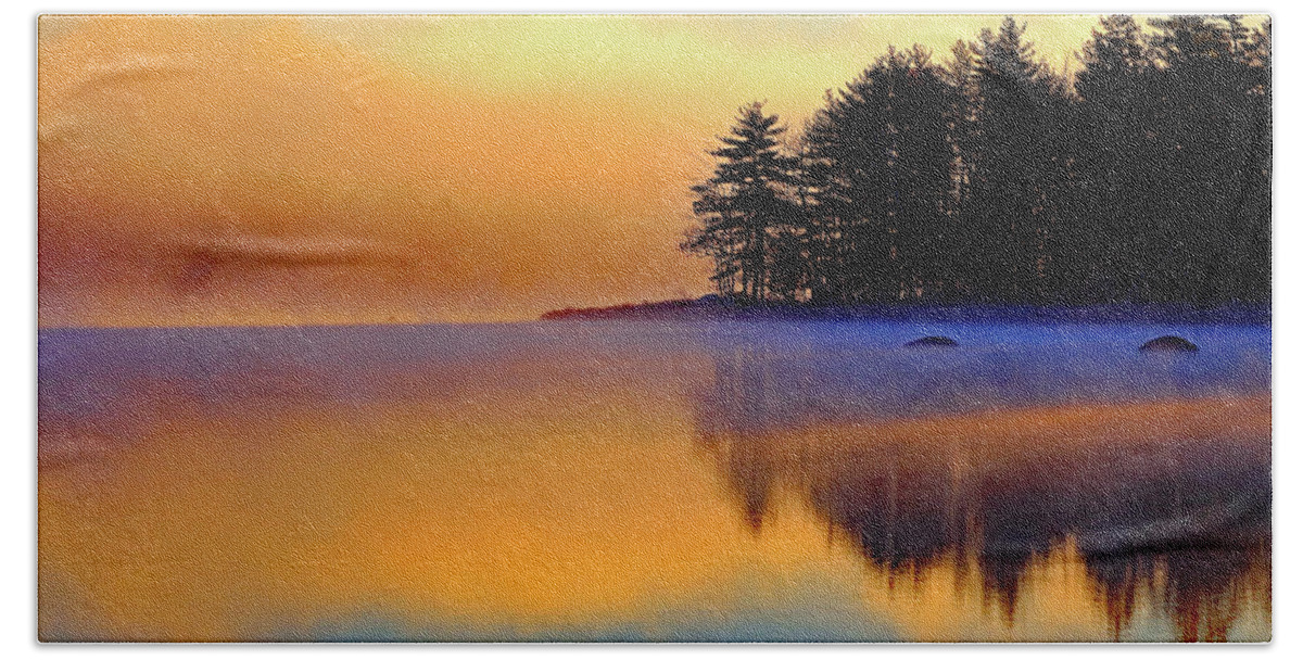 Canada Hand Towel featuring the photograph Morning Sunrise by Gary Corbett
