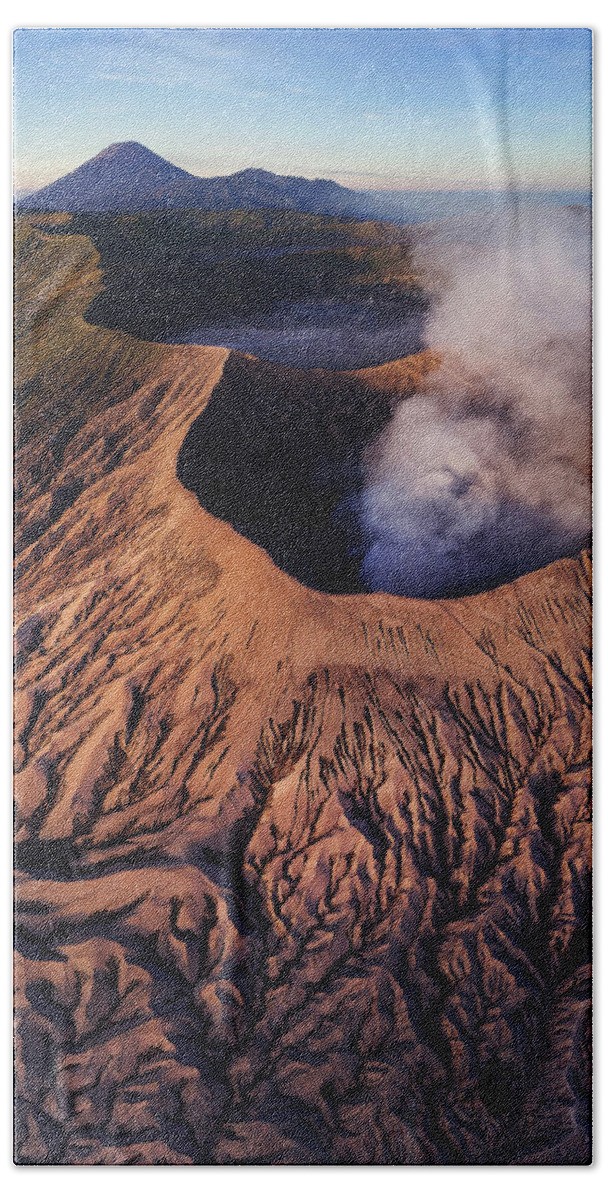 Travel Bath Towel featuring the photograph Mount Bromo at sunrise by Pradeep Raja Prints