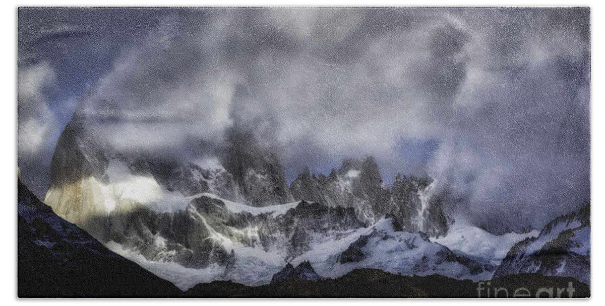Patagonia Bath Towel featuring the photograph Mount Fitz Roy 6 by Timothy Hacker