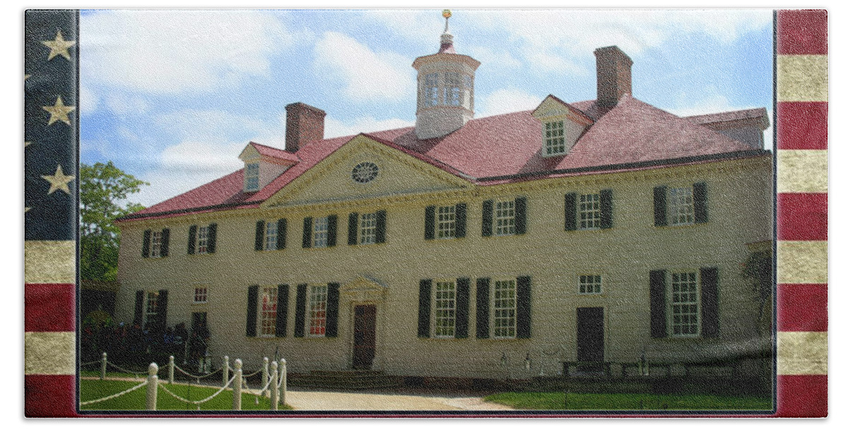 President Washington Bath Towel featuring the photograph Mount Vernon Home of George Washington by Anthony Jones