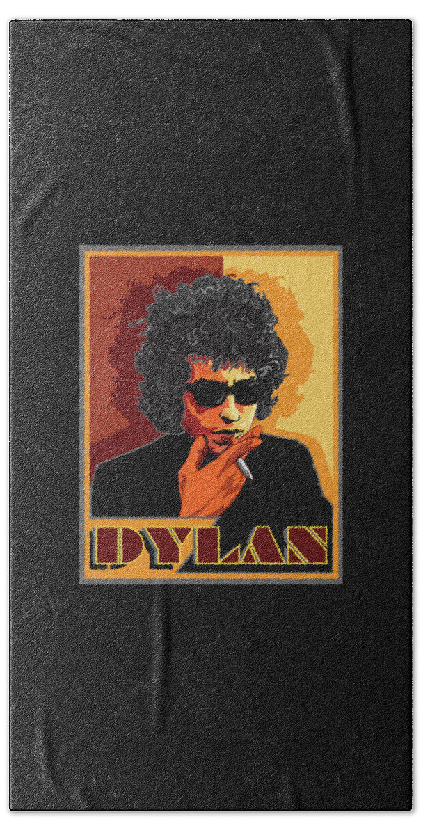  Bob Dylan Bath Towel featuring the digital art Bob Dylan American Music Legend by Larry Butterworth