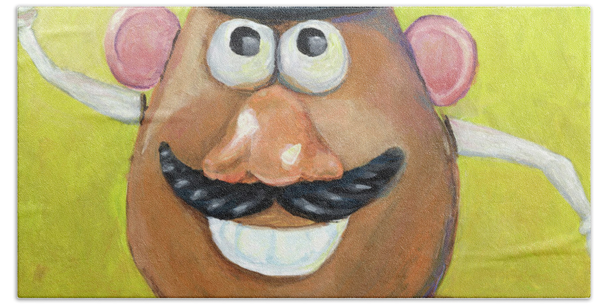 Toy Bath Towel featuring the painting Mr. Potato Head by Donna Tucker