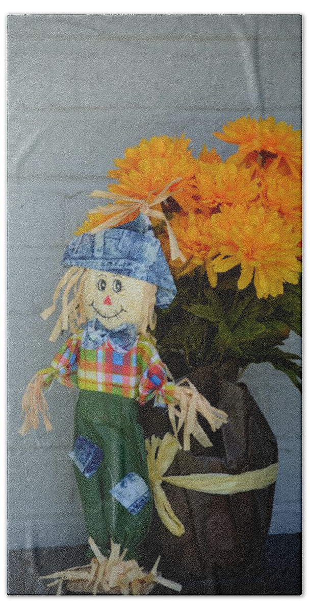Boy Bath Towel featuring the photograph Mr Scarecrow by Erica Degni