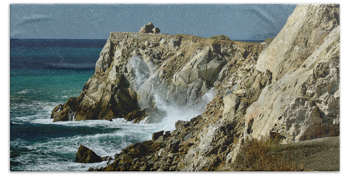 Point Hand Towel featuring the photograph Mugu Rock 3 by Michael Gordon