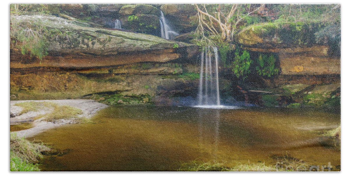 Waterfall Hand Towel featuring the photograph Mullet Creek Falls 2 by Werner Padarin