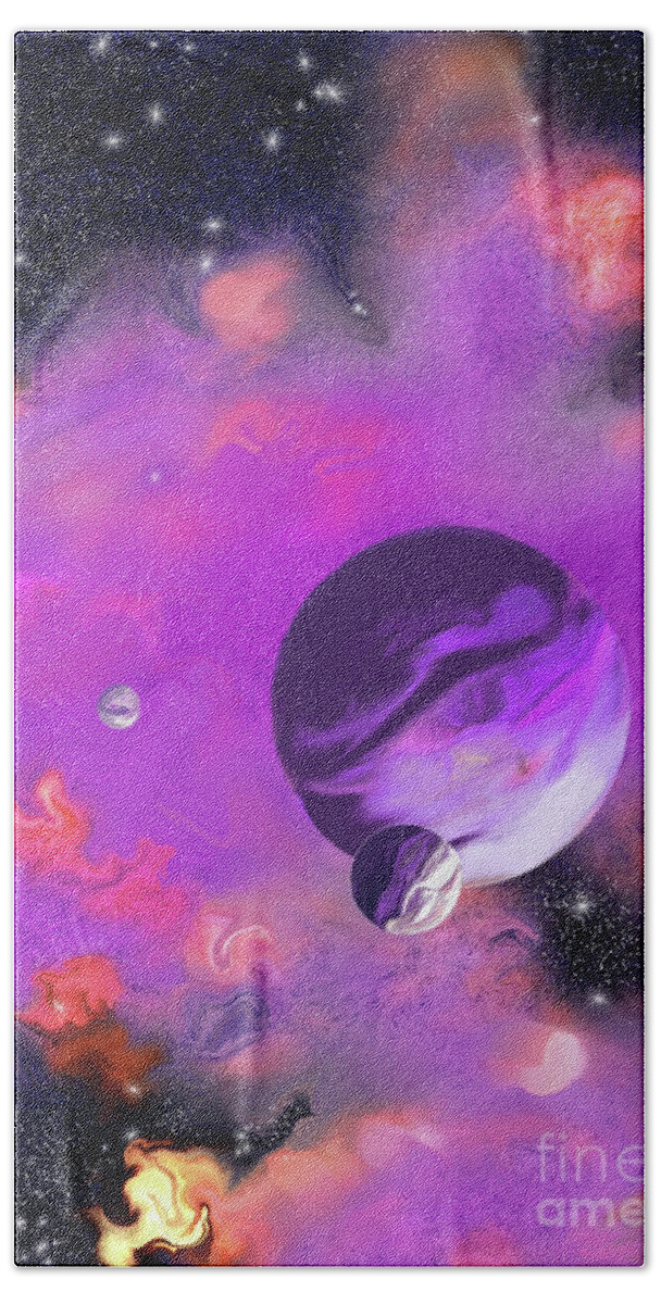 My Space Bath Towel featuring the painting My Space by Two Hivelys