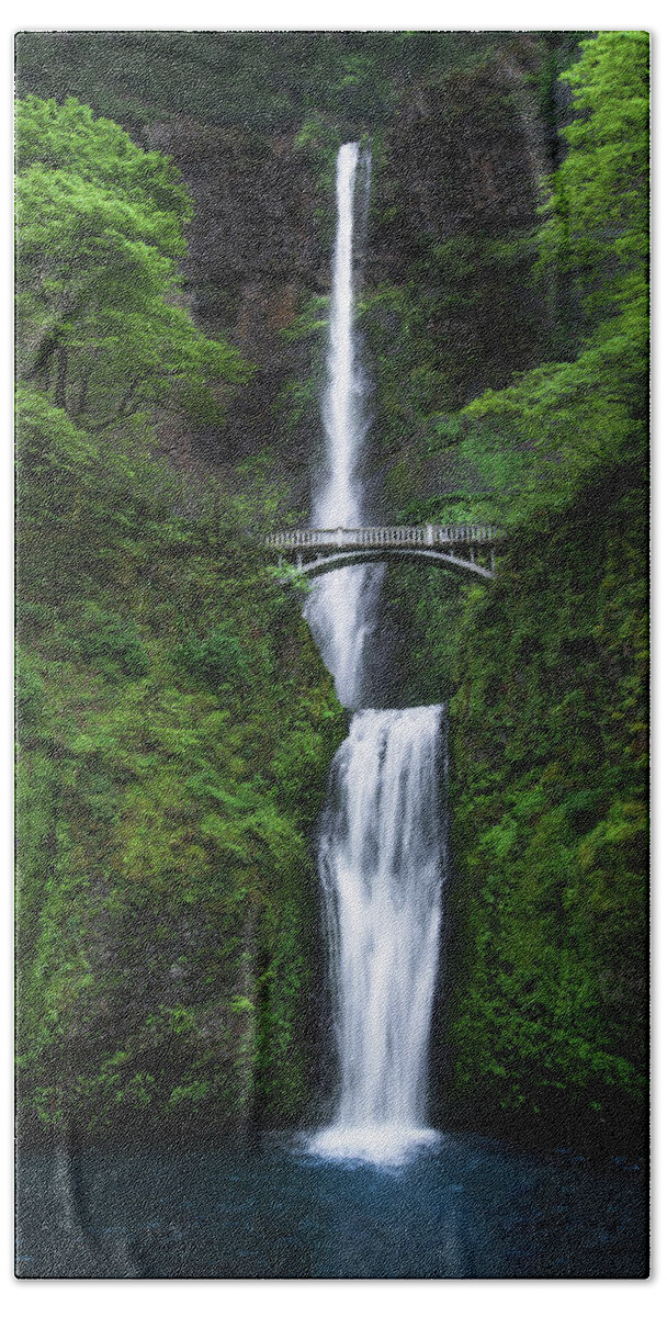 National Park Hand Towel featuring the photograph Mystic Falls by Larry Marshall
