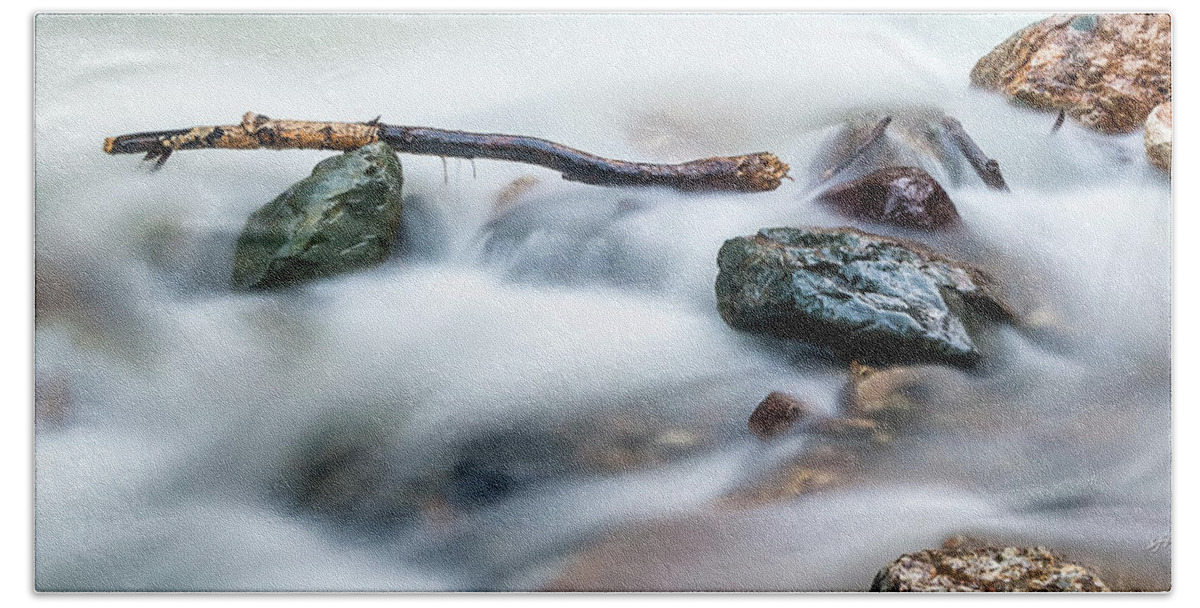 Water Hand Towel featuring the photograph Natures Balance - White Water Rapids by Steven Milner