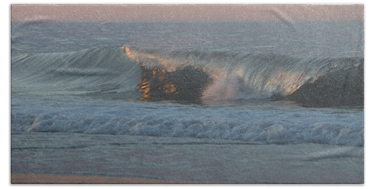 Wave Hand Towel featuring the photograph Natures Wave by Newwwman