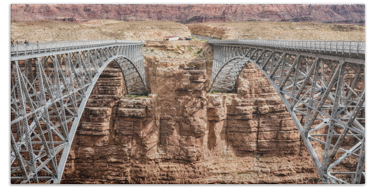 Bridge Bath Towel featuring the photograph Navajo Bridge 7 by Al Andersen