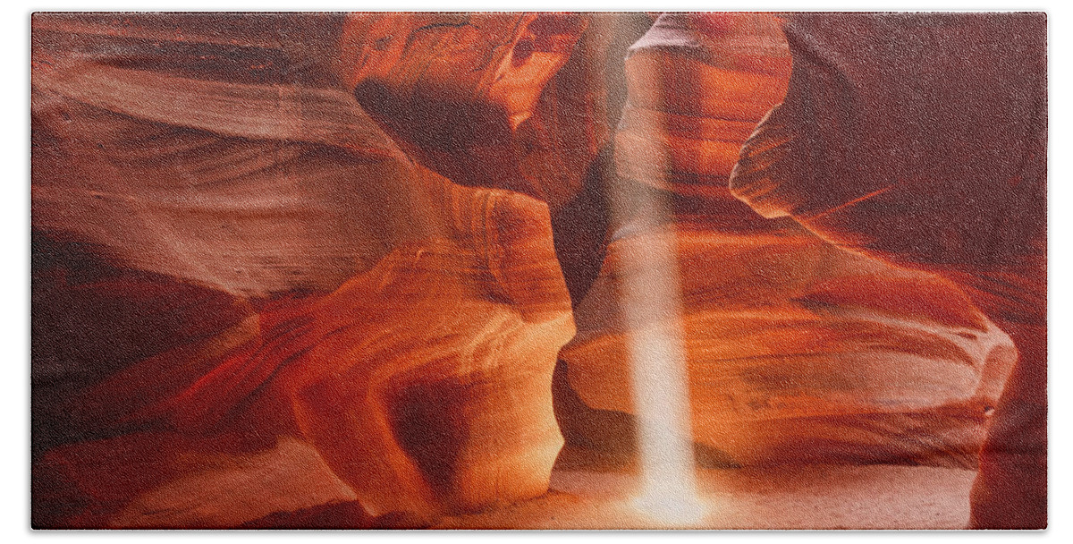 Antelope Canyon Hand Towel featuring the photograph Navajo Light by Dan McGeorge