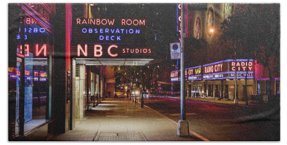 Nyc Hand Towel featuring the photograph NBC Studios NYC by John McGraw
