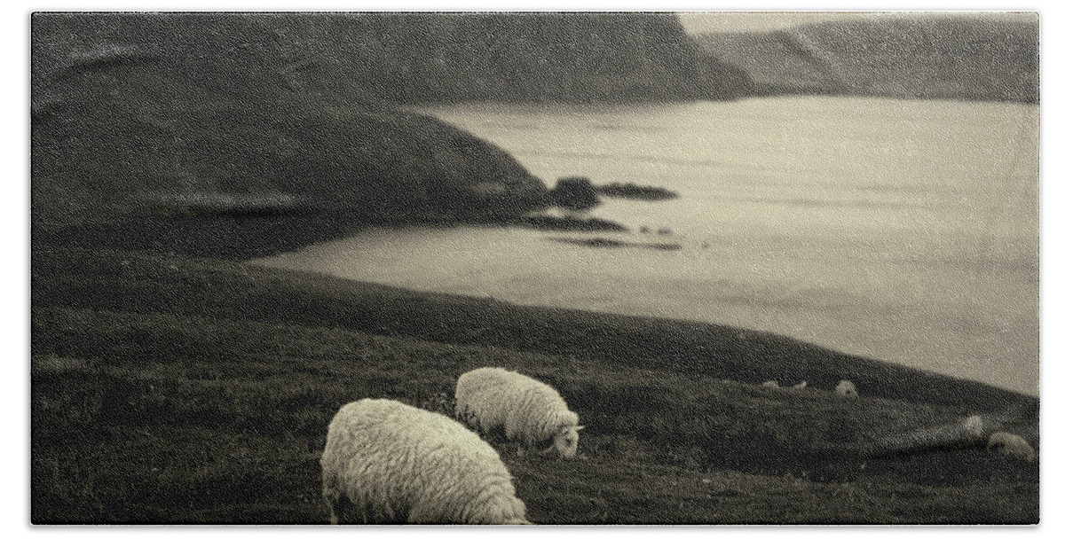 Sheep Bath Towel featuring the photograph Neist Point by Jerry LoFaro
