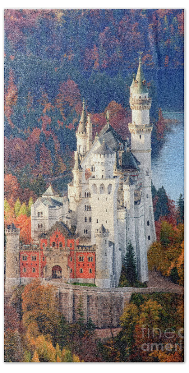 Germany Bath Towel featuring the photograph Neuschwanstein - Germany by Henk Meijer Photography