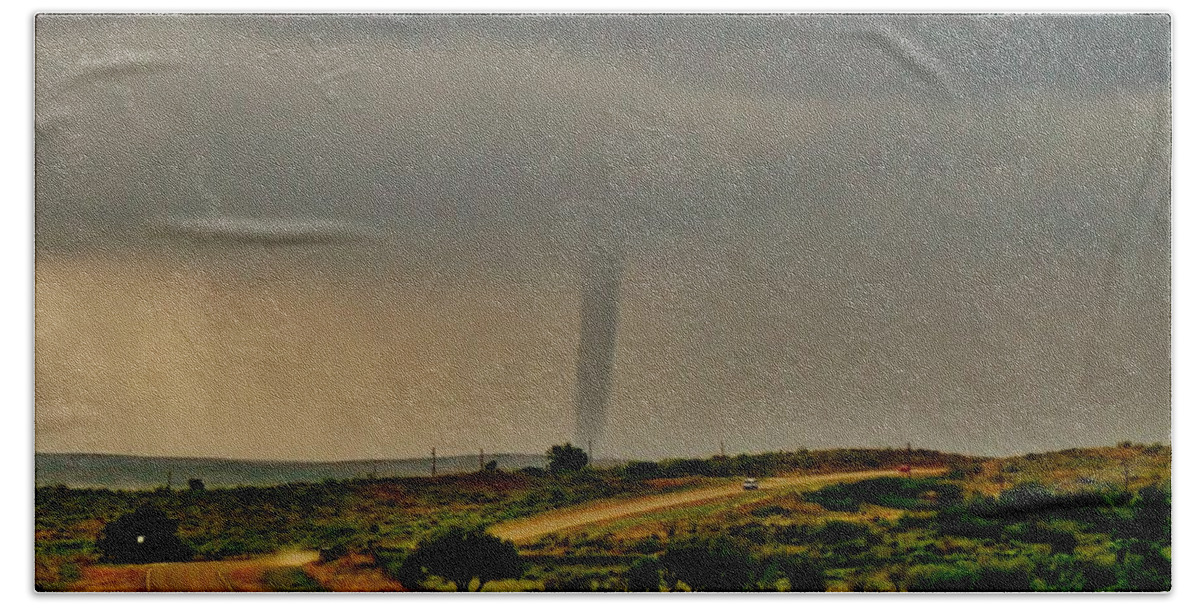 Tornado Hand Towel featuring the photograph Next Stop Tornado by Ed Sweeney